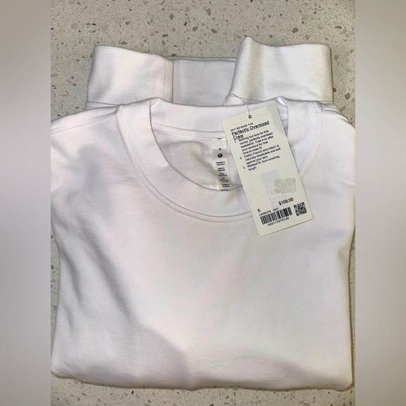 Lululemon Crew Sweater Pullover 🎁NWT🎁 Perfectly Oversized Crew Sz 6 & 8 White - Picture 6 of 6